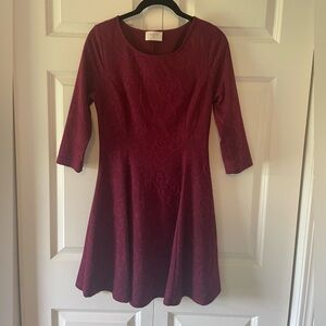 Red dress 3/4 sleeve